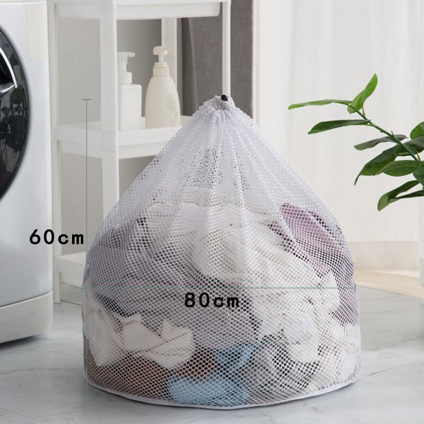 Bolsa de lavandería grande, organizador de malla, red sucia, sujetador, calcetines, ropa interior, almacenamiento de zapatos, cubierta de máquina de lavado