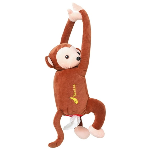 RYUJNDK Cartoon Plush Car Hanging Tissue Boxes Napkin Tissue Paper Boxes Holder for Kitchens Home Storage Organization
