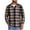 Khaki, variant on Men's Fleece Flannel Plaid Shirt Full Zip Long Sleeve Jacket Loose Fit Spring Fall Sweatshirt Coat Tops Navy XXL Fashion
