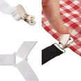 thumbnail image 4 of 4 Piezas Correas para Sábanas Triangulares Clip para Sábana Ajustable Clip Elástico para Colchón Tirantes Ajustables para Sábanas Correa para Colchón (Blanco) JM  JM, 4 of 5