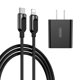 thumbnail image 1 of Adaptador de cargador Joyroom 2 en 1 y juego de cables de carga Adaptador de cargador PD rápido de 18 W Cargadores de viaje de carga rápida Adaptador de EE. UU., 1 of 8