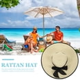 thumbnail image 3 of Hytrove Sombrero De Plegable De Paja Beige Con Ancha Para Protección El Sol, 3 of 6