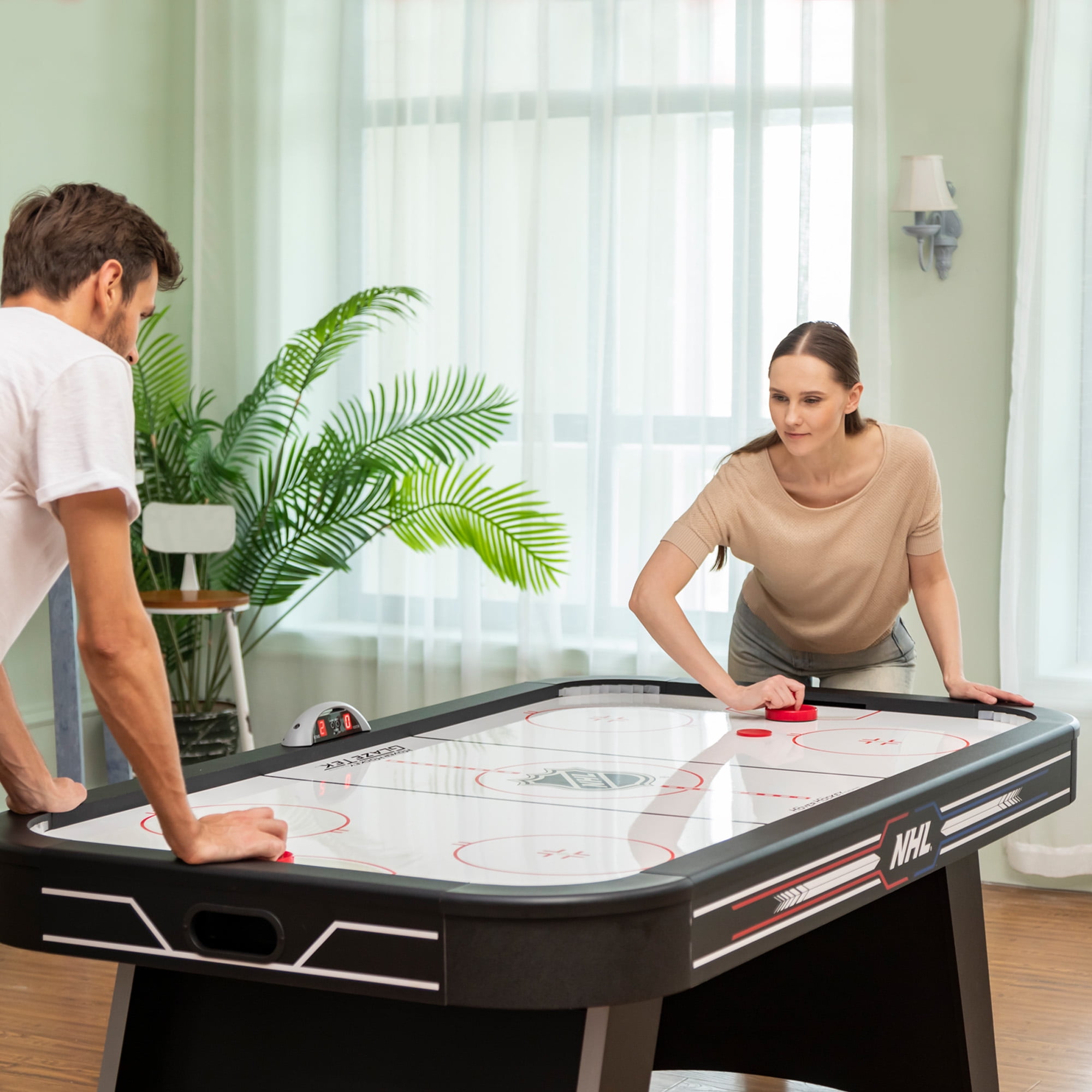 NHL Pulse 80" Indoor Air Hockey Table with LED Scoring and Power Corners