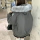 thumbnail image 5 of Parkas de manga larga para mujer, abrigo informal de poliéster cálido de color liso y manga larga., 5 of 6
