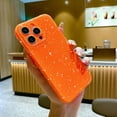 thumbnail image 3 of Compatible with iPhone 14 Pro Max Case 6.7 inch, Cute Glitter Bling Slim Bumper Shockproof Sparkly Soft Phone Case for Women Girls (Orange), 3 of 14