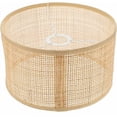 thumbnail image 1 of Vintage Rattan Lampshade, Exquisite Hand Woven For Table Lamp, Floor Lamp, Bedside Lamp, Pendant Lamps, And Chandeliers, 1 of 5