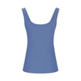 thumbnail image 3 of UPPADA Tank Top for Women Cropped Spaghetti Strap Scoop Neck Ribbed Knit Sleeveless Basic Layering Shirts Summer Clothes 2025,Tank Top for Women Loose Fit Dressy Blue,XXXXXL, 3 of 6