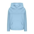 thumbnail image 5 of BLCHUNen Fleece Hoodies for Women Pullover Long Sleeve Tops Workout Sports Gym Active Athletic Casual Sweatshirts with Pocket, 5 of 7