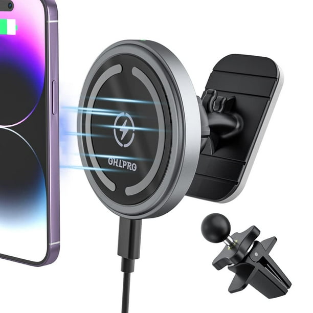 Wireless Car Charger Mount, Stick on The Dashboard for MagSafe