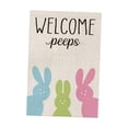 thumbnail image 4 of Happy Easter Garden Flags Banner Suministros de decoración Lino 11.81 pulgadas x 17.72 pulgadas Banner de bienvenida Conejo para DYNWAVEMX Bandera colgante al aire libre, 4 of 8