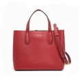 thumbnail image 2 of Tory Burch Women's Blake Pebbled Leather Small Tote Bag (Tory Red / Tiramisu), 2 of 4
