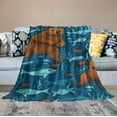 thumbnail image 2 of COMIO  Sea Otter Throw Blanket Flannel Plush Soft Warm Blankets for Kids Adults Gift Sofa Chair Bed Office, 2 of 6