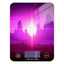 Digital Kitchen Food Scale Weight Grams Oz for Baking Cooking Coffee 11lb 0.05oz/1g Glass Desert at Night Landscape
