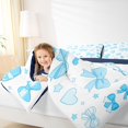 thumbnail image 4 of Erosebridal Love Heart Bowknot Bedding Comforter Set for Boys Girls, Cute Stars Print Full Bedding Set, Blue Reversible, 7 Pieces, 4 of 6