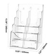thumbnail image 6 of KFFKFF Clear Acrylic Pamphlet Holder, 8.5 x 11 inch, 4-Level Transparent Acrylic Document Display Rack, Plastic Document Organizer Stand with Detachable Partition, 6 of 9