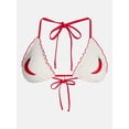 thumbnail image 5 of No Boundaries Chili Pepper Print Triangle Bikini Swim Top, Women's XXS-XXL, 5 of 5