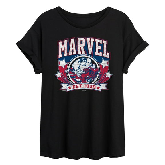 Marvel - Collegiate Americana - Women's Oversized Graphic T-Shirt