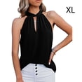 thumbnail image 2 of Blusa sin mangas Qarigey para mujer con cuello de lazo blanco S, 2 of 5
