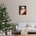 thumbnail image 3 of Stupell Industries Smiling Santa Claus Portrait Holiday Painting Gold Floater Framed Canvas Art Print Wall Art, 25 x 31, 3 of 10