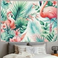 thumbnail image 2 of GOSMITH Flamingo Pink Bird Palm Tree Banana Leaves Tropical Plant Decorations for Dorm Painting, 2 of 6