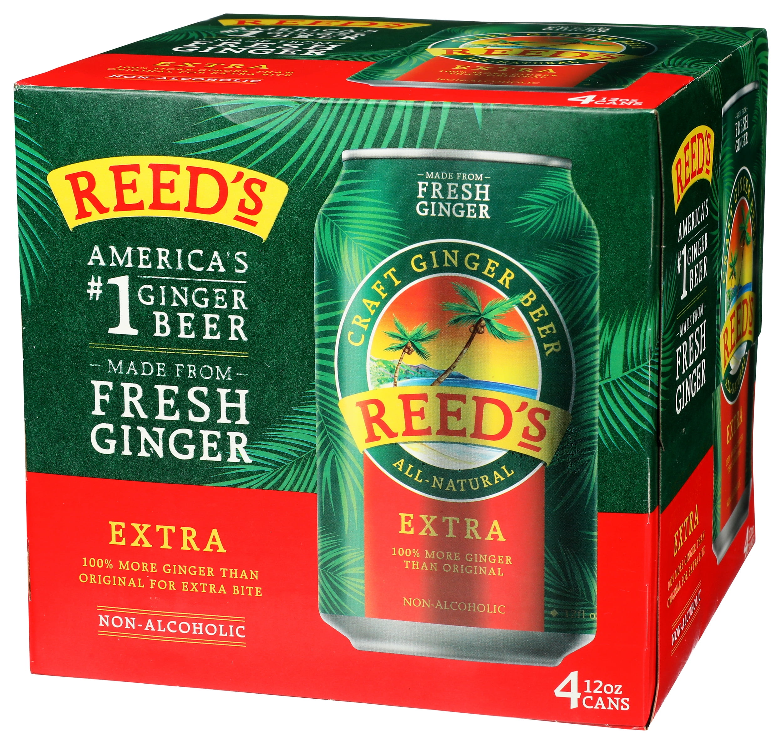 Pack of 6, Reeds Extra Ginger Beer, 48 fl oz
