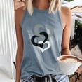 thumbnail image 2 of Timegard Camisoles pour Femmes Col Rond Imprimé Cœur Sans Manches Confortables Décontractées Amples Chemises Hauts Blouse, 2 of 5