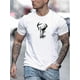 thumbnail image 1 of Men's Summer Casual T-Shirt with Deer Head Design - Breathable Polyester, Crew Neck, Short Sleeve, 1 of 5