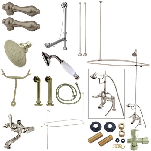 Kingston Brass Vintage Deck Mount Center Clawfoot Tub Fixture with