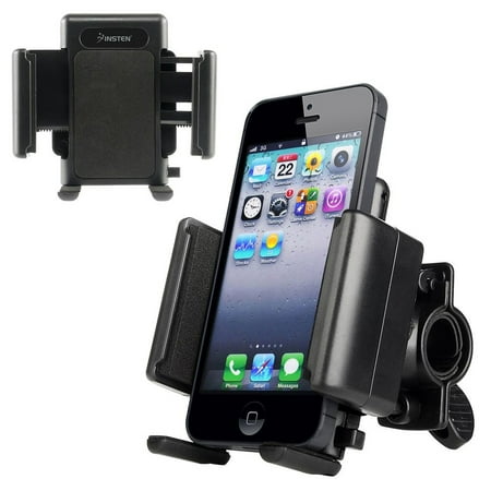 Insten Bike Bicycle Phone Holder Handlebar Bracket Mount for Smartphone iPhone X 8 7 6 Plus 6S 5S SE/ Samsung Galaxy S9 S8 Note 8/ Moto E4 G5 G4 Z Play Droid E G X/ LG K20 Stylo 3 Adjustable Universal