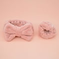 thumbnail image 4 of 2 diademas elásticas ajustables de microfibra con lazo para maquillaje facial, para spa, yoga, deportes, ducha, para niñas y mujeres (tipo 2), 4 of 5
