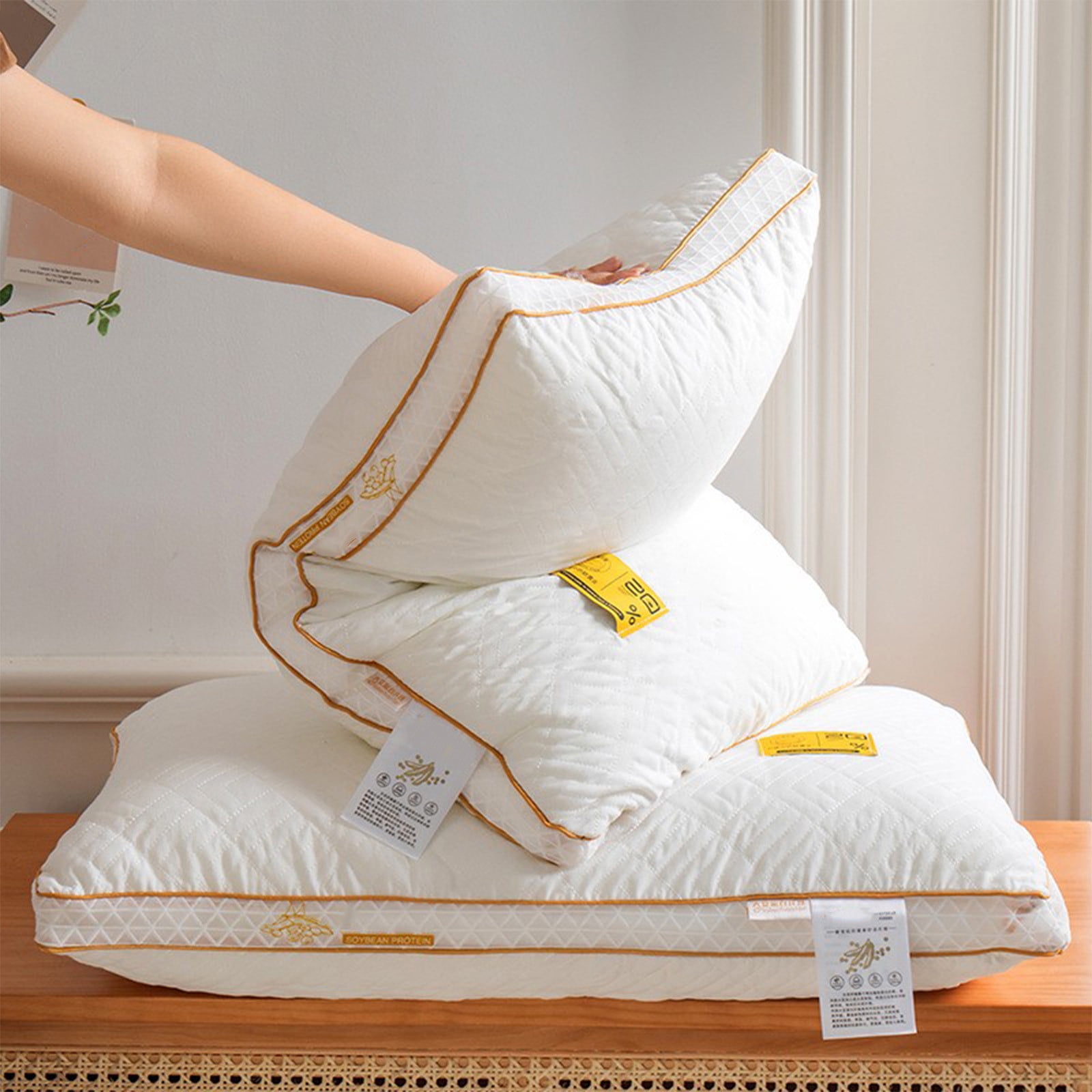 Bed & Sofa Pillow, Body Pillow, Back Support Pillow, White Corner Propped Pillow for Back, Flat or Side Sleeping, 1 Piece