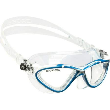 UPC: 0843607037457 | Cressi Planet Crystal Silicone Swim Goggles  Clear/White/Blue (DE202620)