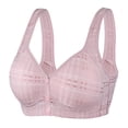 thumbnail image 2 of Gibobby Brasier sin Varilla Sujetador de ropa interior para mujer Sujetador con hebilla abierta en la parte delantera Empuje hacia arriba Sin borde de (Rosa,100C), 2 of 5