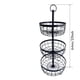 thumbnail image 3 of Ganfancp Cocina Multifuncional Estante de Cocina Cesta de Fruta para El Hogar Tres Hierro Redondo Cesta de Almacenamiento Portátil Artículos En Liquidación 1X Cesta de Almacenaje Triple, 3 of 7