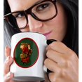 thumbnail image 2 of 3drose, Victorian Santa Clause Carrying Two Bags of Toys and Presents, 15oz Two-tone Black Mug, 2 of 6