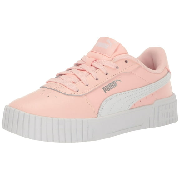 PUMA Carina Shoes Sneaker, Rose Dust-White Silver, 13 US Unisex Little Kid