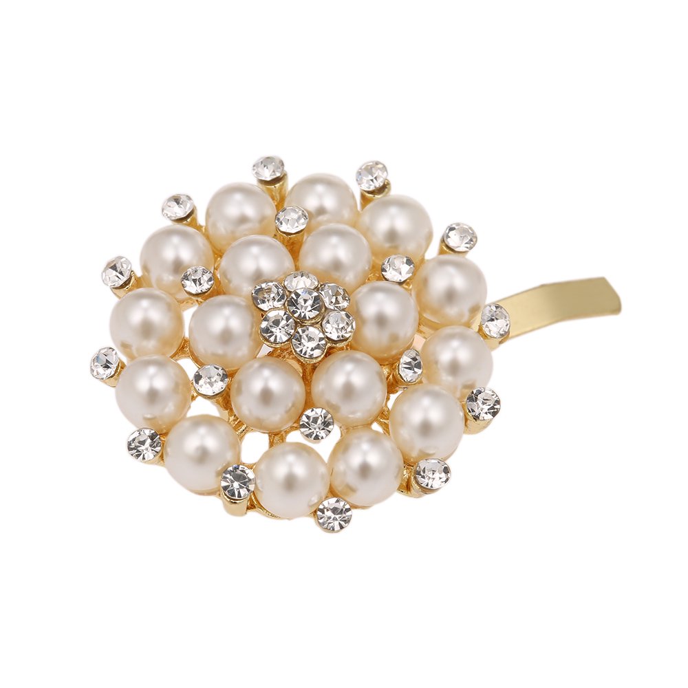 Woman Metal Hair Clip Pearl Flower Hair Clip Decorative