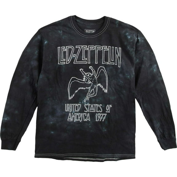 Men's Led Zeppelin USA Tour 77 Tie Dye Long Sleeve Small Multi