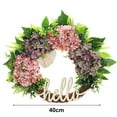thumbnail image 6 of kiskick Artificial Hydrangea Wreath - Not Withering Faux Garland for Welcoming Home Weddings and Holiday Decoration, 6 of 8