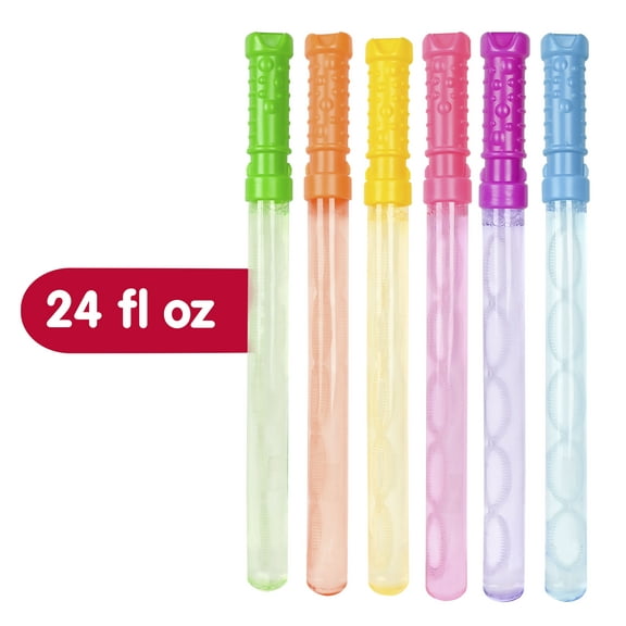 Maxx Bubbles Bubble Wand 4 oz, 6-Pack Combo - Blue, Green, Purple & Orange