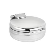 Eastern Tabletop 3998 Jazz Rock 6 Qt. Stainless Steel Round Induction Chafer with Hinged Dome Cover