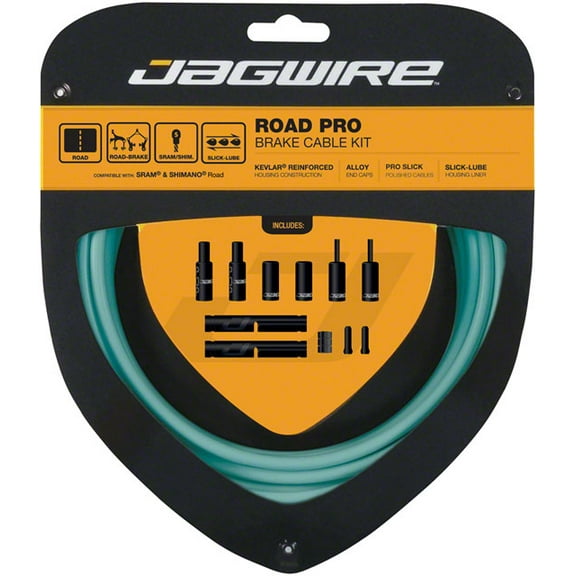 Jagwire Pro Brake Cable Kit Road SRAM Shimano Pre-stretched Bianchi Celeste