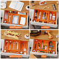 thumbnail image 4 of 45 PCS Plastic Drawer Organizers Set, 3-Sizes Vanity and Makeup Organizer, Desk and bathroom Drawer Organizer Trays, Organizers and Storage for Makeup, Jewelry, Gadgets, Utensils, Orange, 4 of 7