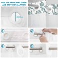 thumbnail image 4 of No Hook Shower Curtain, Teal Blue Green Shower Curtains for Bathroom with See Through Top Window, Vintage Farmhouse Boho Flower Leaf Waterproof & Washable Bath Curtain Small Stall 36"x78", 4 of 9
