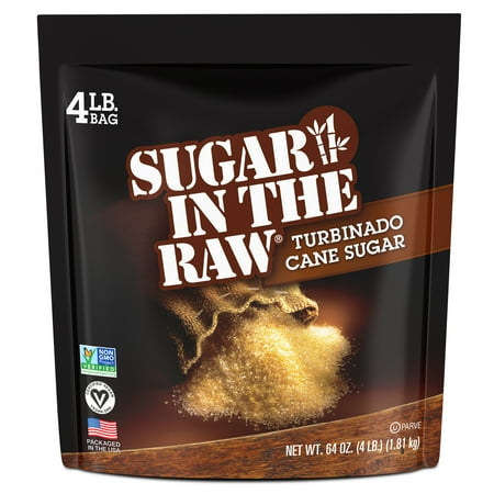 Sugar in The Raw Turbinado Cane Sugar for Baking  Coffee  and Cooking  64 oz  Bag