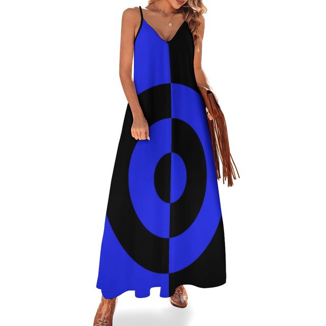 Vestido sin mangas de color negro y azul con diseño de rock and roll de Target para mujer
