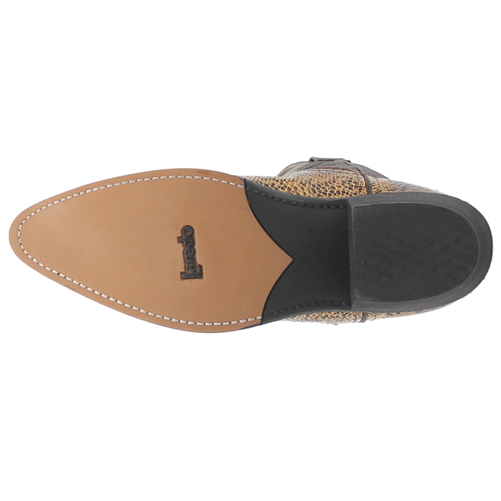Laredo 68068 Western Cowboy Boots Men’s 9.5 EW Snakeskin Print Laredo Western Boots Mens Cowboy Monty Faux Snake Golden  main image 2