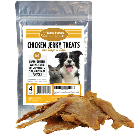 Eager Paws Premium All-Natural Chicken Jerky for Dogs & Cats, 4-ounce - Inspected & Packed in USA - Grain & Gluten Free Dog Treats - Free Range Chickens - No Antibiotics or (Best Antibiotic For Pneumonia In Dogs)