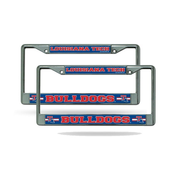 Louisiana Tech Bulldogs (Set of 2) Chrome Metal License Plate Frames