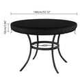 thumbnail image 4 of Circular Garden Table Cover, Black Patio Table Top Cover, Outdoor Garden Furniture Cover Waterproof, Fitted Dia 49 inch Round Garden Table/Fire Pit Cover, Wipe Clean, by PAKASEPT, 4 of 16